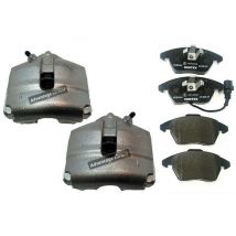For VW Golf V Brake Calipers + Brake Pads & Free Lubricant Front 2003>09