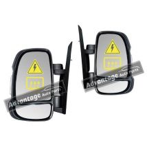 Peugeot Boxer 2006-On Electric Short Arm Black Wing Door Mirrors Left & Right
