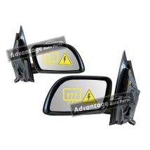 VW Polo MK4 2002-2005 Electric Wing Door Mirrors Black Cover Left & Right Pair