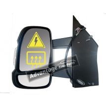Peugeot Boxer 2006-2018 Long Arm Electric Black Door Wing Mirror Passenger Side