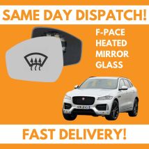Door Wing Mirror Glass For Jaguar F-Pace 2015-2020 Heated UK Left Passenger Side