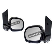 Mercedes Benz Vito 2003-11 Manual Wing Door Mirrors Pair Left & Right Black