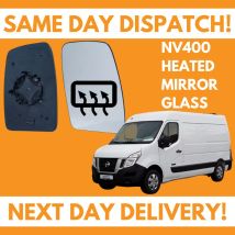 Door Wing Mirror Glass For Nissan NV400 2011-2020 Heated UK Right Drivers Side