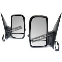 Mercedes Sprinter Van 2006-On Manual Short Arm Wing Door Mirrors L & R Pair