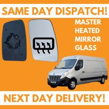 Door Wing Mirror Glass For Renault Master 2010-2020 Heated UK Right Drivers Side