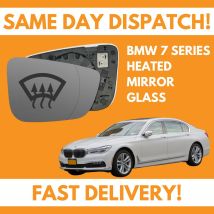 Door Wing Mirror Glass For BMW 7 Series G11, G12 2015-2020 Heated UK Right Side