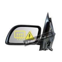VW Polo MK4 2002-2005 Electric Wing Door Mirror Black Cover Passenger Side