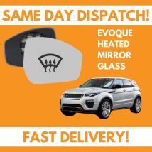 Door Wing Mirror Glass For Range Rover Evoque 2015-2020 Heated UK Drivers Side