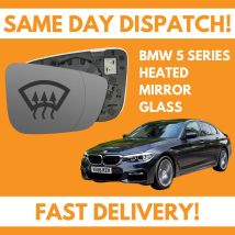 Door Wing Mirror Glass For BMW 5 Series G30 2016-20 Heated UK Right Drivers Side