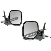 Citroen Berlingo 1996-9/2011 Cable Adjust Wing Mirrors Black Cover Left & Right
