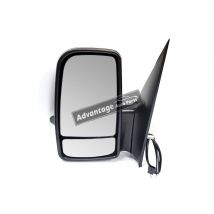 VW Crafter 2006-2016 Manual Short Arm Wing Door Mirror Black Passenger Side