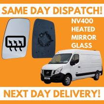 Door Wing Mirror Glass For Nissan NV400 2011-2020 Heated UK Left Passenger Side