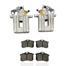 For Seat Toledo Ibiza Mk4 Rear Brake Calipers and Brake Pads Set 1998-2016